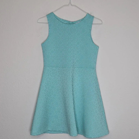 The Childrens Place Daisy Floral Dress Sz L 10/12 Laser Cut Party Wedding Artsy - Picture 1 of 16